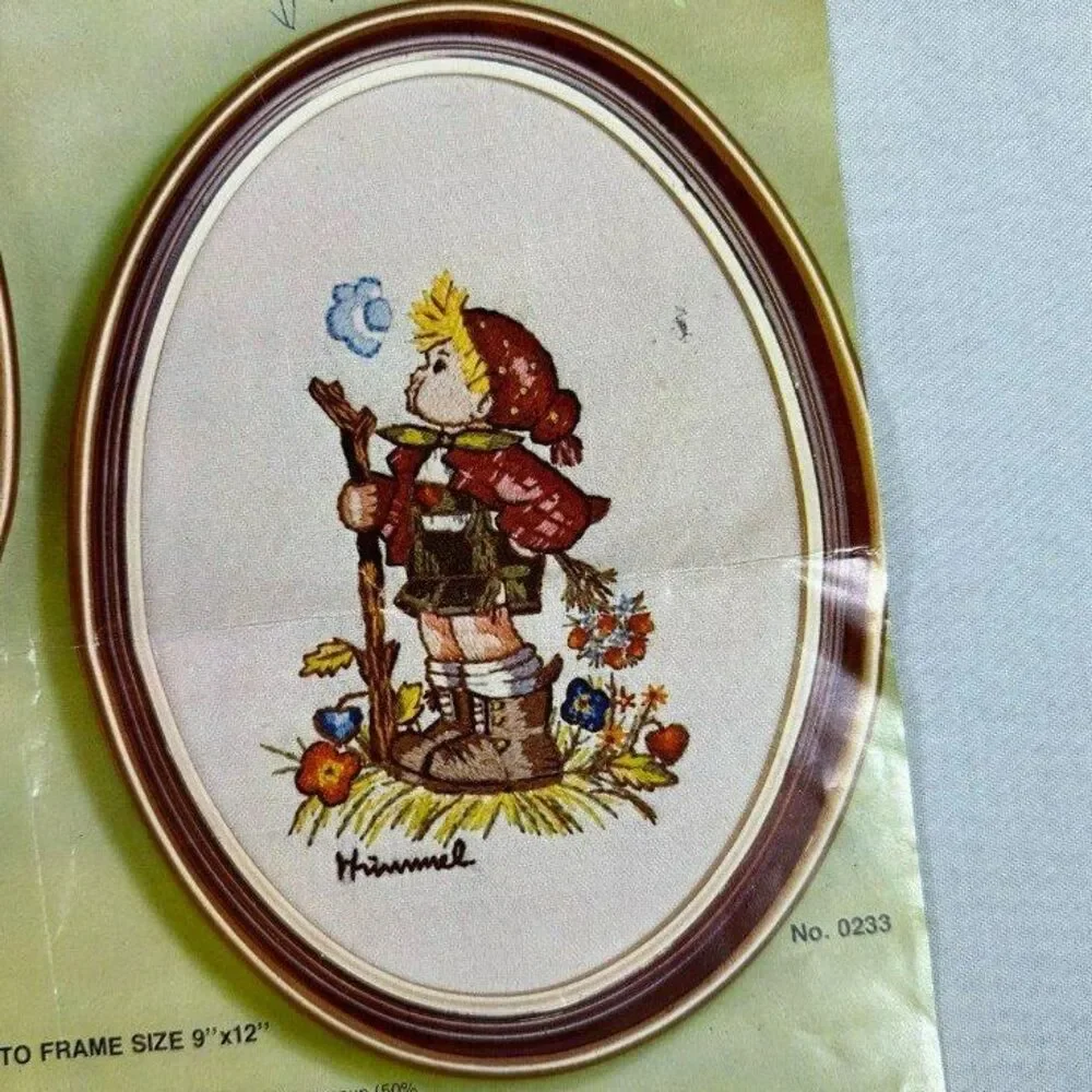 Hummel Stitchery Bundle Peasant Boy CANVAS #0233 & Carefree Days Leaflet *READ*